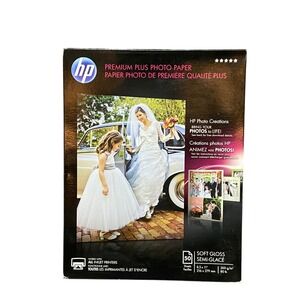 HP Premium Plus Photo Paper Soft Gloss 8.5x11 50 Sheets 80lb CR667A Inkjet Paper